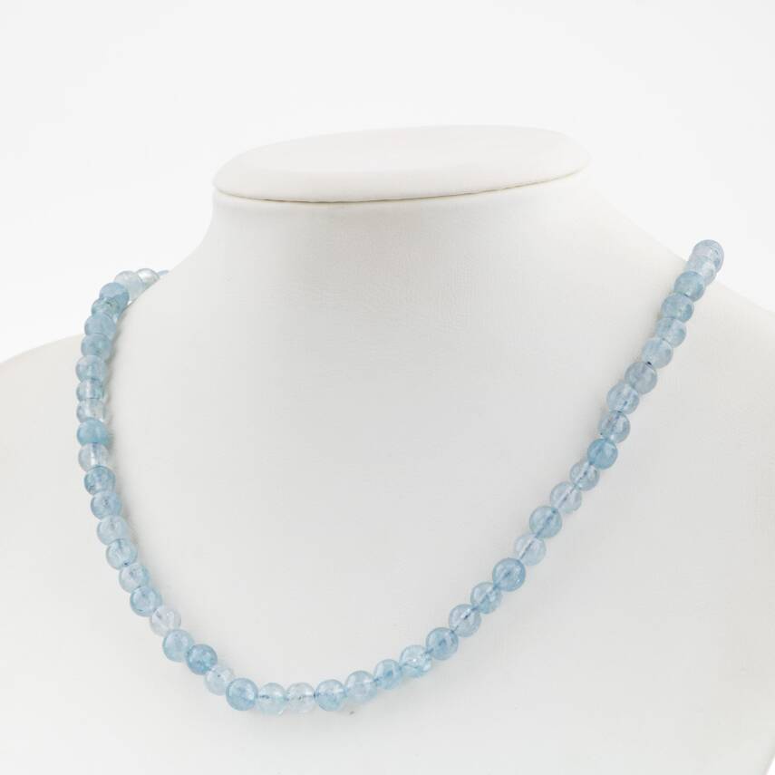 Anyolit 6 mm Dizi Doğal Taş Kolye - 1