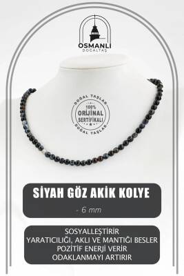 Anyolit 6 mm Dizi Doğal Taş Kolye - 2