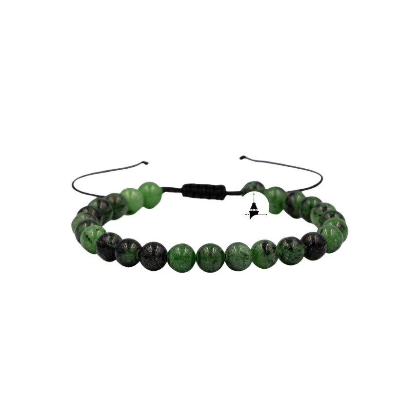 Anyolit 6mm Merdiven Kapama Doğal Taş Bileklik - 1