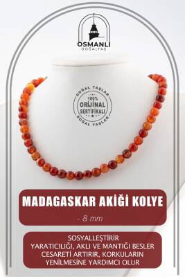 Anyolit 8 mm Dizi Doğal Taş Kolye - Osmanlı Doğaltaş