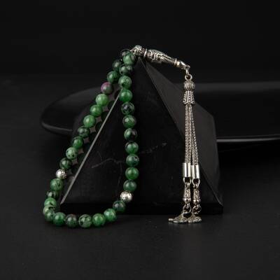 Anyolit Doğal Taş Tesbih 33lük - 6mm - 4