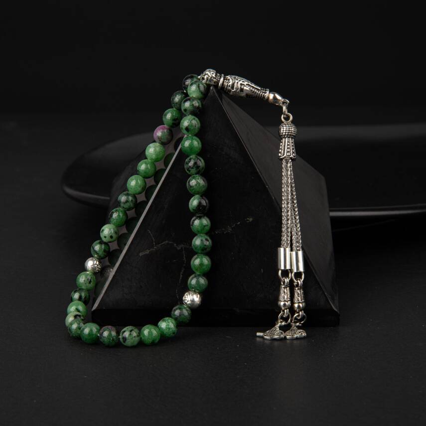 Anyolit Doğal Taş Tesbih 33lük - 6mm - 4