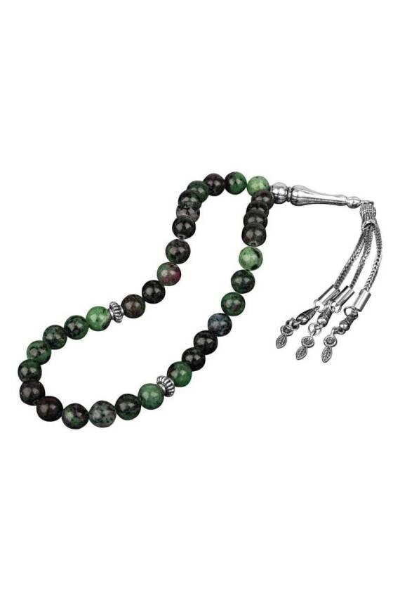 Anyolit Doğal Taş Tesbih 33lük - 8mm - 5