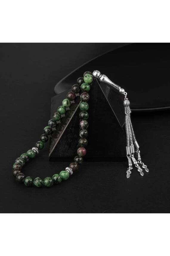 Anyolit Doğal Taş Tesbih 33lük - 8mm - 3