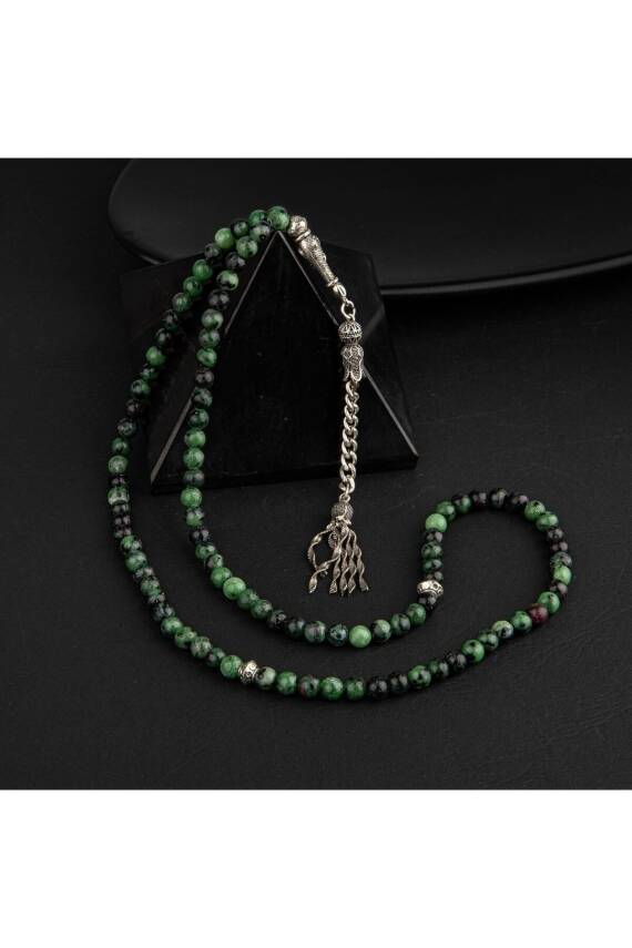 Anyolit Doğal Taş Tesbih 99luk - 6mm - 5