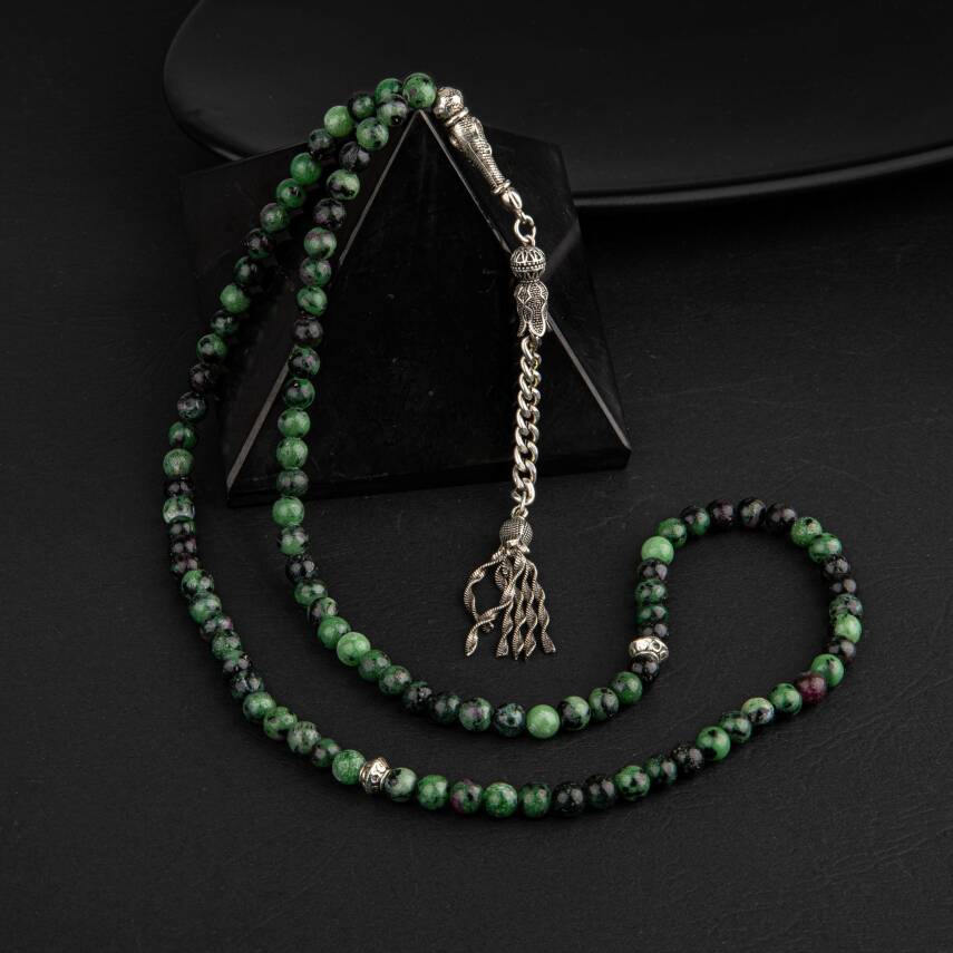 Anyolit Doğal Taş Tesbih 99luk - 6mm - 3