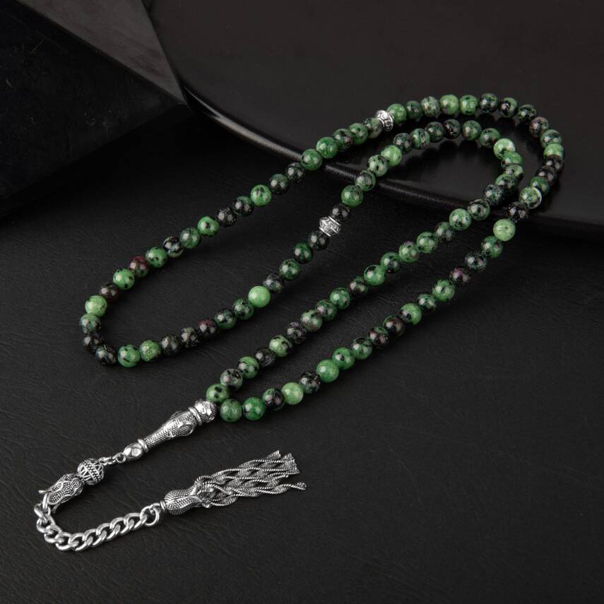 Anyolit Doğal Taş Tesbih 99luk - 6mm - 5