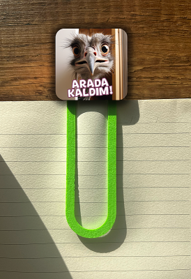 Arada Kaldım Kedi Kitap Ayracı - Elopya