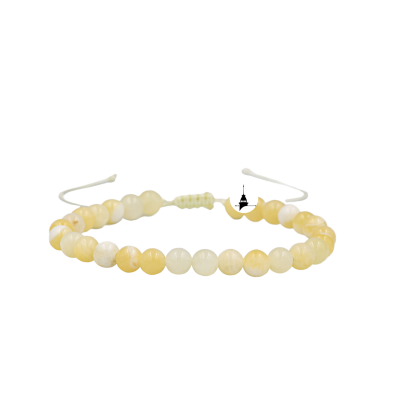 Aragonit 6mm Merdiven Kapama Doğal Taş Bileklik - 2