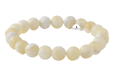 Aragonit 8mm Doğal Taş Bileklik - Osmanlı Doğaltaş