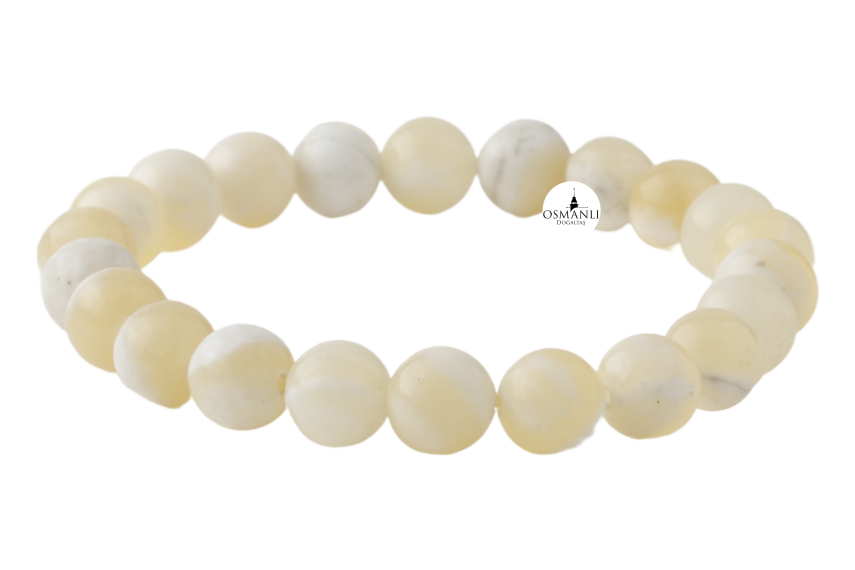 Aragonit 8mm Doğal Taş Bileklik - 2