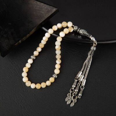 Aragonit Doğal Taş Tesbih 33lük - 6mm - 2