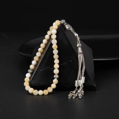 Aragonit Doğal Taş Tesbih 33lük - 6mm - 3