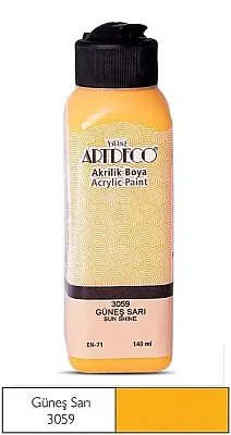 Artdeco Akrilik Boya 140 ml Güneş Sarı - 1