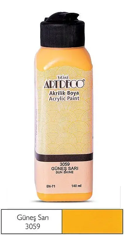 Artdeco Akrilik Boya 140 ml Güneş Sarı - 2