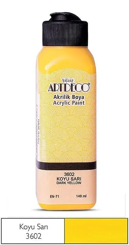 Artdeco Akrilik Boya 140 ml Koyu Sarı - 1