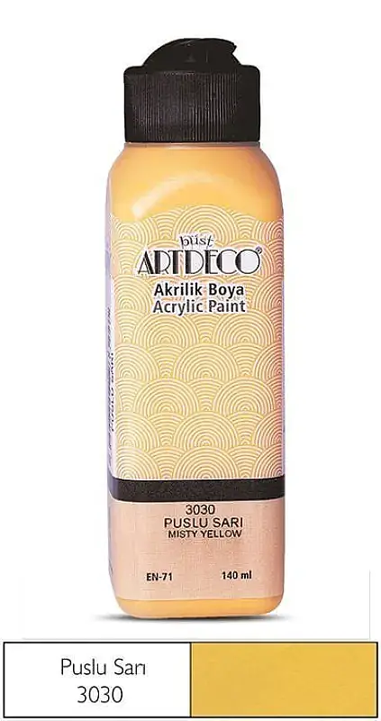 Artdeco Akrilik Boya 140 ml Puslu Sarı - 2