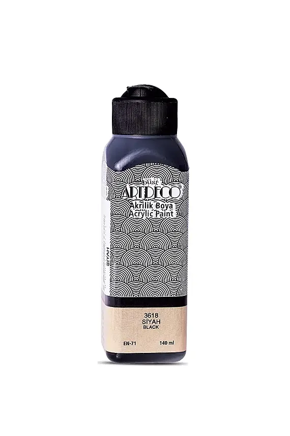 Artdeco Akrilik Boya 140 ml Siyah - 1
