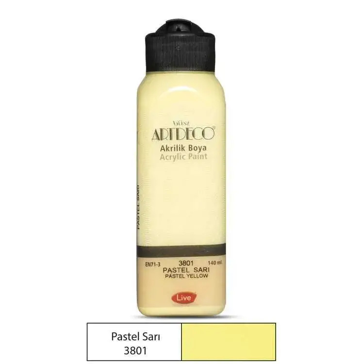 Artdeco Akrilik Boya 140ml Pastel Sarı - 2