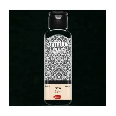 Artdeco Akrilik Boya 140ml Siyah - 2