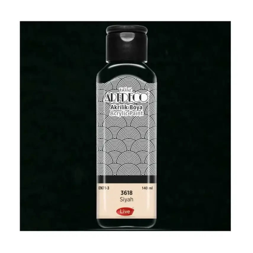 Artdeco Akrilik Boya 140ml Siyah - 2