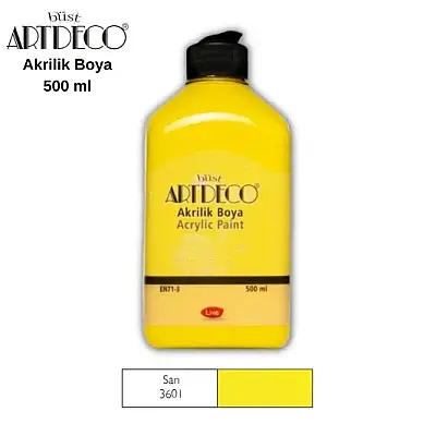 Artdeco Akrilik Boya 500 ml Sarı - 1