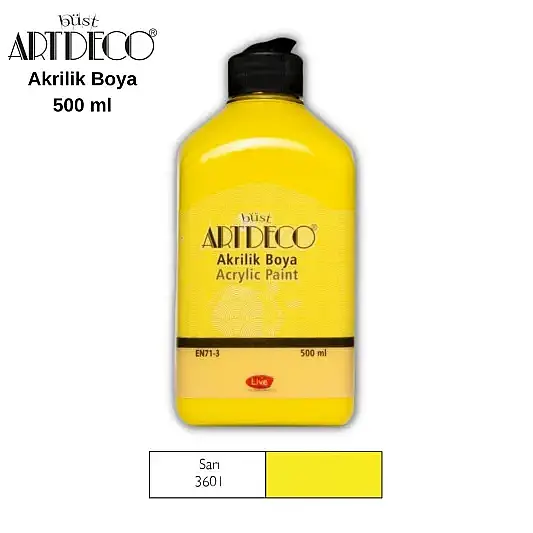 Artdeco Akrilik Boya 500 ml Sarı - 1