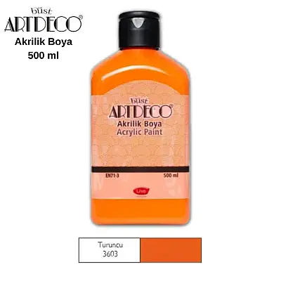 Artdeco Akrilik Boya 500 ml Turuncu - 1