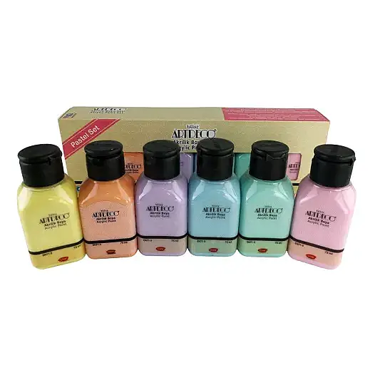 Artdeco Akrilik Boya 75 ml Pastel Renkler 6 Lı - 2