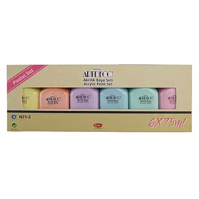 Artdeco Akrilik Boya 75 ml Pastel Renkler 6 Lı - 3