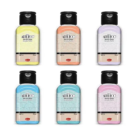 Artdeco Akrilik Boya 75 ml Pastel Renkler 6 Lı - 7