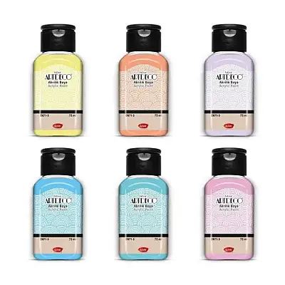 Artdeco Akrilik Boya 75 ml Pastel Renkler 6 Lı - 10