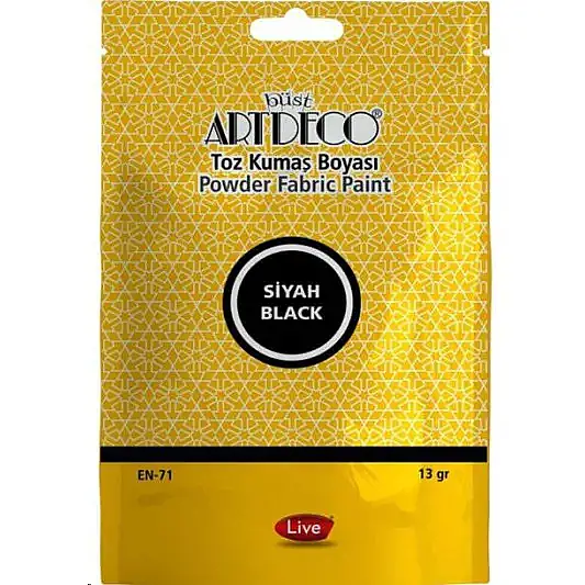 Artdeco Toz Kumaş Boyası 13 gr Siyah - 1