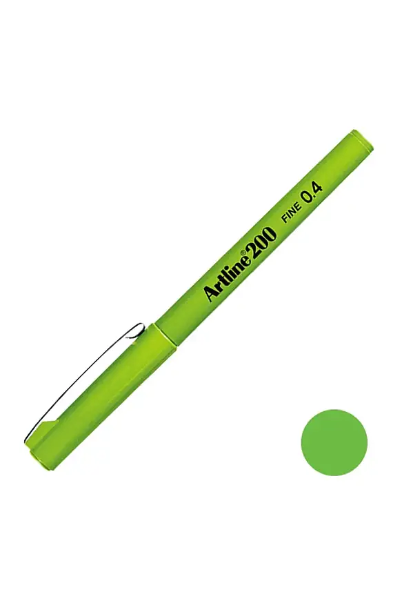 Artline 200 Fineliner 0.4 Keçe Uçlu Yazı Kalemi Fıstık Yeşil - 1