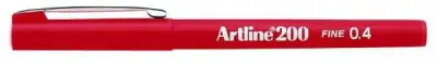 Artline 200 Fineliner 0.4 Keçe Uçlu Yazı Kalemi Kırmızı - 1