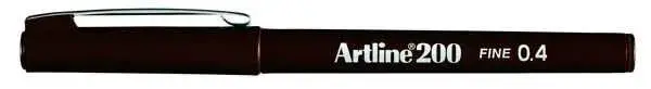 Artline 200 Fineliner 0.4 Keçe Uçlu Yazı Kalemi Koyu Kahverengi - 1