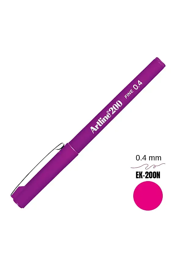 Artline 200 Fineliner 0.4 Keçe Uçlu Yazı Kalemi Magenta - 1