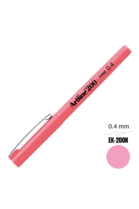 Artline 200 Fineliner 0.4 Keçe Uçlu Yazı Kalemi Pembe - 1