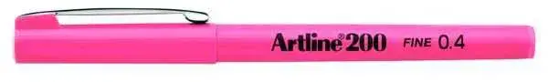 Artline 200 Fineliner 0.4 Keçe Uçlu Yazı Kalemi Pembe - 1