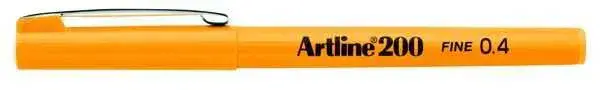 Artline 200 Fineliner 0.4 Keçe Uçlu Yazı Kalemi Sarı - 1