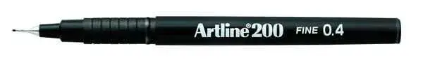 Artline 200 Fineliner 0.4 Keçe Uçlu Yazı Kalemi Siyah - 1