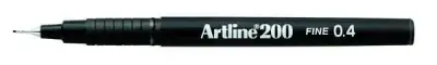 Artline 200 Fineliner 0.4 Keçe Uçlu Yazı Kalemi Siyah - 2