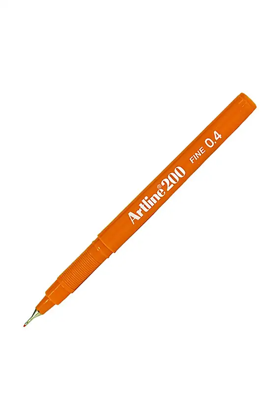 Artline 200 Fineliner 0.4 Keçe Uçlu Yazı Kalemi Turuncu - 1