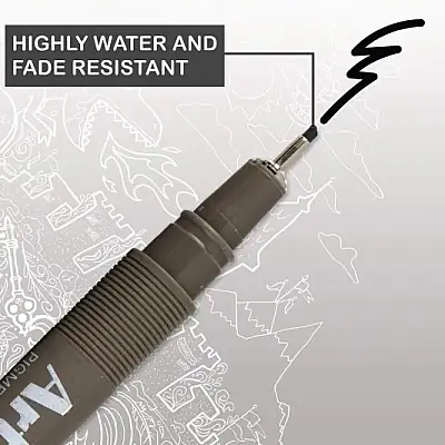 Artline Drawing System Brush Teknik Çizim Kalemi Siyah Fırça Uçlu - 1