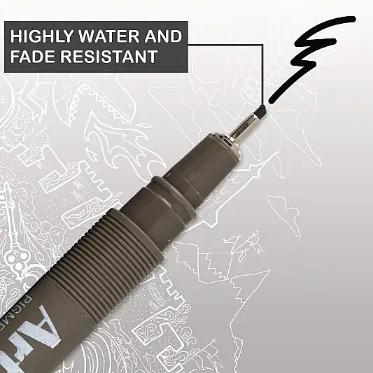 Artline Drawing System Brush Teknik Çizim Kalemi Siyah Fırça Uçlu - 1