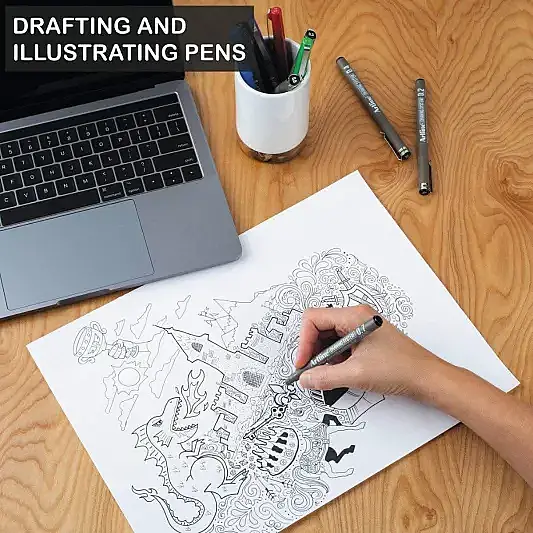 Artline Drawing System Brush Teknik Çizim Kalemi Siyah Fırça Uçlu - 11