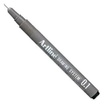 Artline Drawing System Teknik Çizim Kalemi Siyah 0.1 Uç - 1