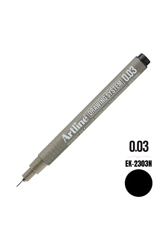 Artline Drawing System Teknik Çizim Kalemi Siyah 0.03 Uç - 1