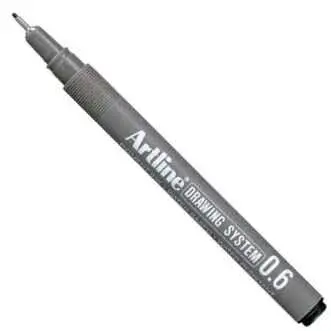 Artline Drawing System Teknik Çizim Kalemi Siyah 0.6 Uç - 1