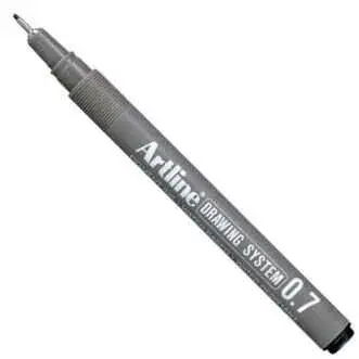 Artline Drawing System Teknik Çizim Kalemi Siyah 0.7 Uç - 1